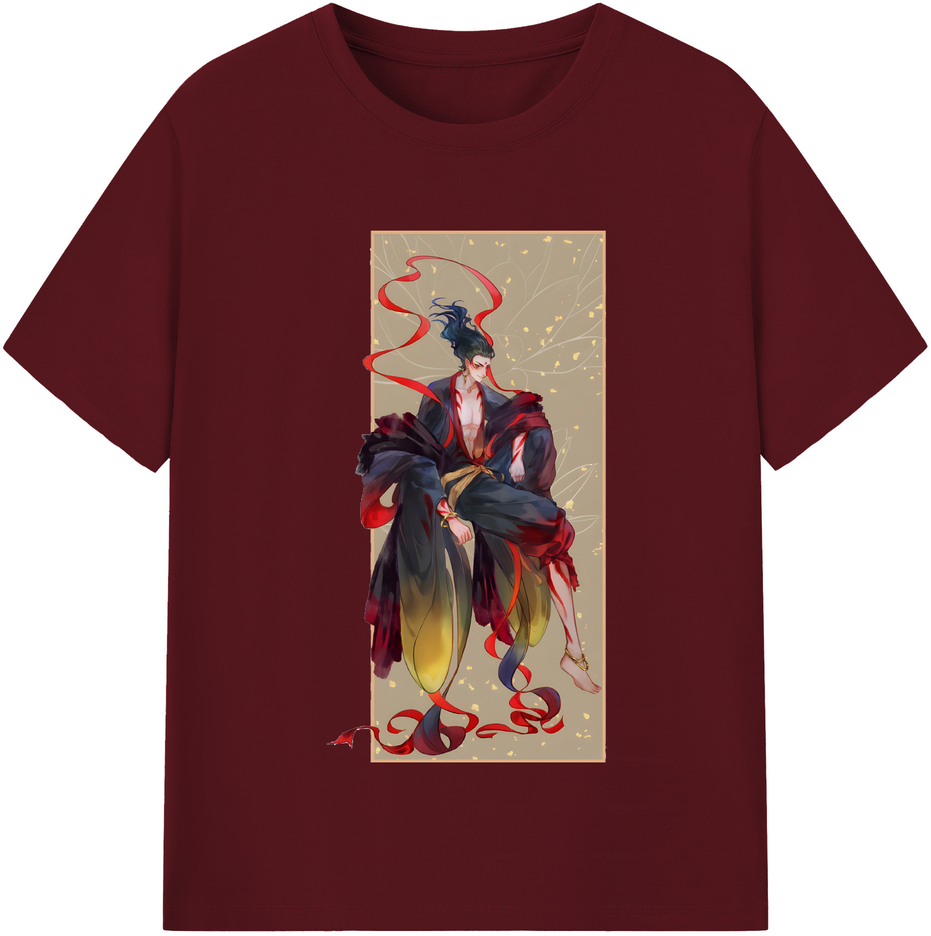 （画像用） Ne Zha 2 ナタ 魔童の大暴れ 綿100％半袖Tシャツ（フロントプリント）